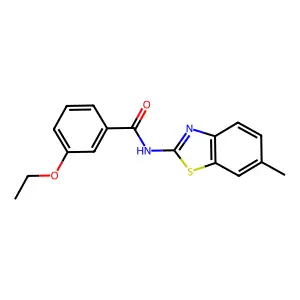 3-ethoxy-N-(6-methyl-1,3-benzothiazol-2-yl)benzamide structure