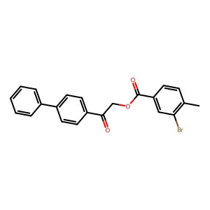 [2-Oxo-2-(4-phenylphenyl)ethyl] 3-bromo-4-methylbenzoate structure