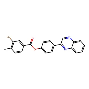 (4-Quinoxalin-2-ylphenyl) 3-bromo-4-methylbenzoate structure