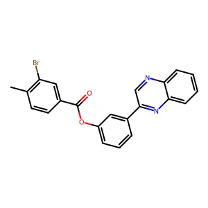 3-(Quinoxalin-2-yl)phenyl 3-bromo-4-methylbenzoate structure
