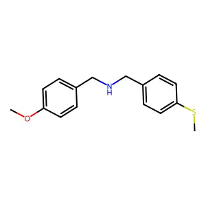(4-Methoxy-benzyl)-(4-methylsulfanyl-benzyl)-amine structure