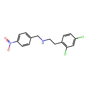 2-(2,4-dichlorophenyl)-N-(4-nitrobenzyl)ethanamine structure