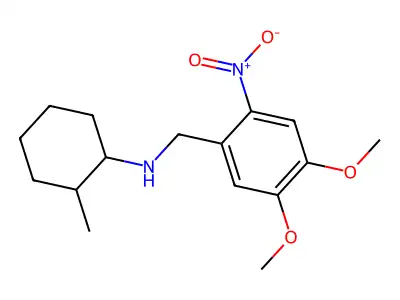 N-(4,5-dimethoxy-2-nitrobenzyl)-2-methylcyclohexanamine structure