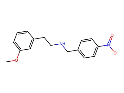 2-(3-methoxyphenyl)-N-(4-nitrobenzyl)ethanamine structure