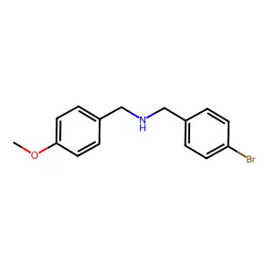 [(4-Bromophenyl)methyl][(4-methoxyphenyl)methyl]amine structure