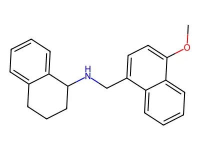 N-[(4-methoxynaphthalen-1-yl)methyl]-1,2,3,4-tetrahydronaphthalen-1-amine structure