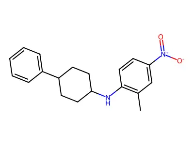 2-methyl-4-nitro-N-(4-phenylcyclohexyl)aniline structure