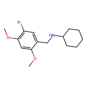 N-(5-bromo-2,4-dimethoxybenzyl)cyclohexanamine structure