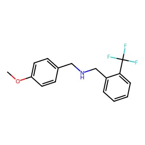 1-(4-methoxyphenyl)-N-[[2-(trifluoromethyl)phenyl]methyl]methanamine structure