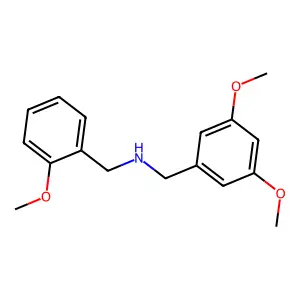 [(3,5-Dimethoxyphenyl)methyl][(2-methoxyphenyl)methyl]amine structure