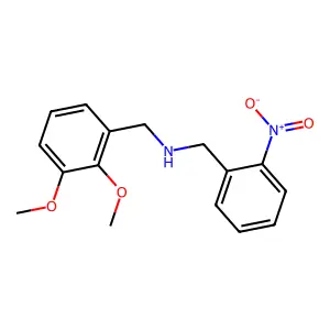1-(2,3-dimethoxyphenyl)-N-(2-nitrobenzyl)methanamine structure