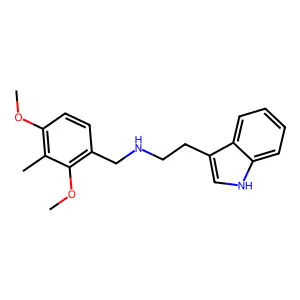 N-(2,4-dimethoxy-3-methylbenzyl)-2-(1H-indol-3-yl)ethanamine structure