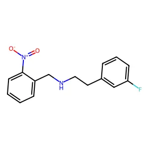 2-(3-fluorophenyl)-N-(2-nitrobenzyl)ethanamine structure