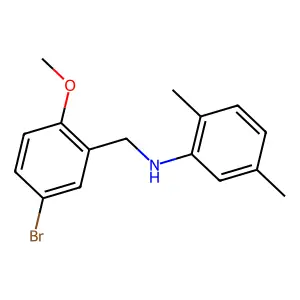 N-[(5-bromo-2-methoxyphenyl)methyl]-2,5-dimethylaniline structure