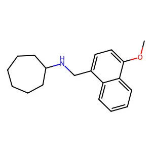N-[(4-methoxynaphthalen-1-yl)methyl]cycloheptanamine structure
