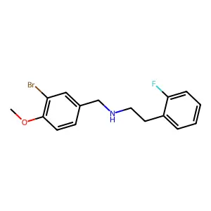 N-[(3-bromo-4-methoxyphenyl)methyl]-2-(2-fluorophenyl)ethanamine structure