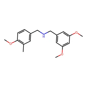 [(3,5-Dimethoxyphenyl)methyl][(4-methoxy-3-methylphenyl)methyl]amine structure