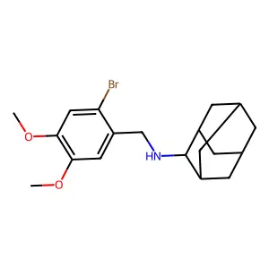 N-[(2-bromo-4,5-dimethoxyphenyl)methyl]adamantan-2-amine structure