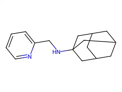N-(pyridin-2-ylmethyl)adamantan-1-amine structure