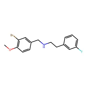 N-(3-bromo-4-methoxybenzyl)-2-(3-fluorophenyl)ethanamine structure