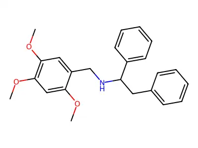 1,2-diphenyl-N-(2,4,5-trimethoxybenzyl)ethanamine structure
