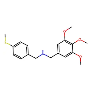 {[4-(Methylsulfanyl)phenyl]methyl}[(3,4,5-trimethoxyphenyl)methyl]amine structure