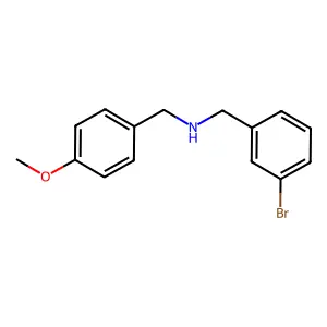 [(3-Bromophenyl)methyl][(4-methoxyphenyl)methyl]amine structure