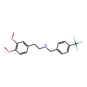 2-(3,4-dimethoxyphenyl)-N-[4-(trifluoromethyl)benzyl]ethanamine structure