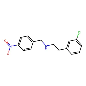 2-(3-chlorophenyl)-N-(4-nitrobenzyl)ethanamine structure