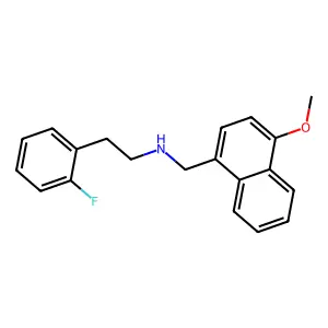 2-(2-fluorophenyl)-N-[(4-methoxynaphthalen-1-yl)methyl]ethanamine structure
