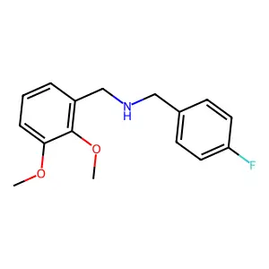 (2,3-Dimethoxy-benzyl)-(4-fluoro-benzyl)-amine structure