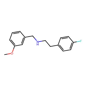 2-(4-fluorophenyl)-N-(3-methoxybenzyl)ethanamine structure
