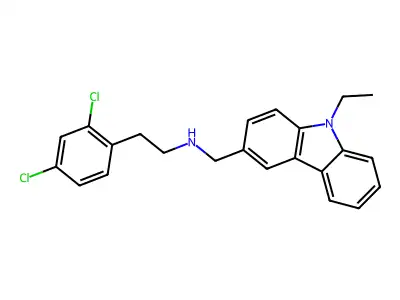 2-(2,4-dichlorophenyl)-N-[(9-ethylcarbazol-3-yl)methyl]ethanamine structure