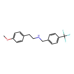 2-(4-methoxyphenyl)-N-[[4-(trifluoromethyl)phenyl]methyl]ethanamine structure