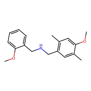 (2-Methoxybenzyl)(4-methoxy-2,5-dimethylbenzyl)amine structure