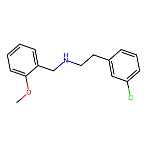 2-(3-chlorophenyl)-N-(2-methoxybenzyl)ethanamine structure
