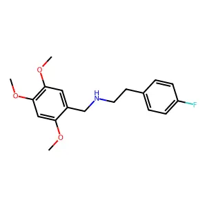 2-(4-fluorophenyl)-N-(2,4,5-trimethoxybenzyl)ethanamine structure