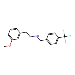 2-(3-methoxyphenyl)-N-[4-(trifluoromethyl)benzyl]ethanamine structure