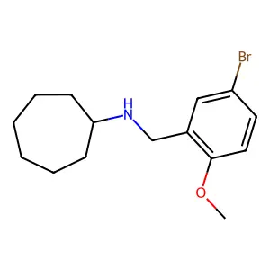 N-[(5-bromo-2-methoxyphenyl)methyl]cycloheptanamine structure