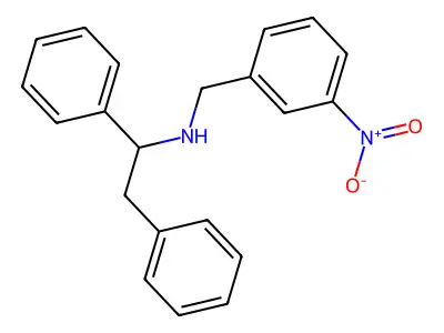 N-(3-nitrobenzyl)-1,2-diphenylethanamine structure