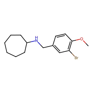 N-[(3-bromo-4-methoxyphenyl)methyl]cycloheptanamine structure
