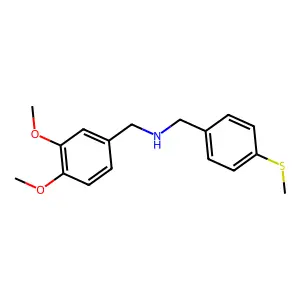 N-[(3,4-dimethoxyphenyl)methyl]-1-(4-methylsulfanylphenyl)methanamine structure