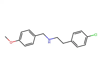 2-(4-chlorophenyl)-N-(4-methoxybenzyl)ethanamine structure