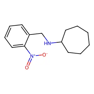 N-(2-nitrobenzyl)cycloheptanamine structure