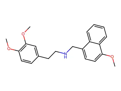 2-(3,4-dimethoxyphenyl)-N-[(4-methoxynaphthalen-1-yl)methyl]ethanamine structure