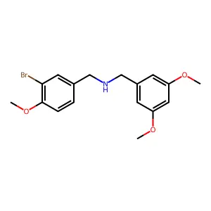 [(3-Bromo-4-methoxyphenyl)methyl][(3,5-dimethoxyphenyl)methyl]amine structure
