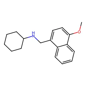 N-[(4-methoxynaphthalen-1-yl)methyl]cyclohexanamine structure