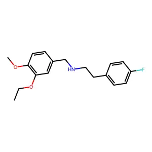 N-(3-ethoxy-4-methoxybenzyl)-2-(4-fluorophenyl)ethanamine structure