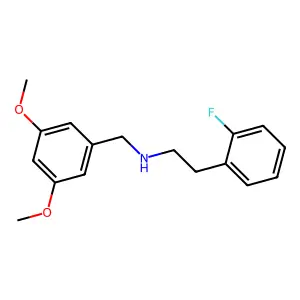 [(3,5-Dimethoxyphenyl)methyl][2-(2-fluorophenyl)ethyl]amine structure