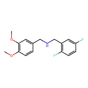 [(2,5-Difluorophenyl)methyl][(3,4-dimethoxyphenyl)methyl]amine structure
